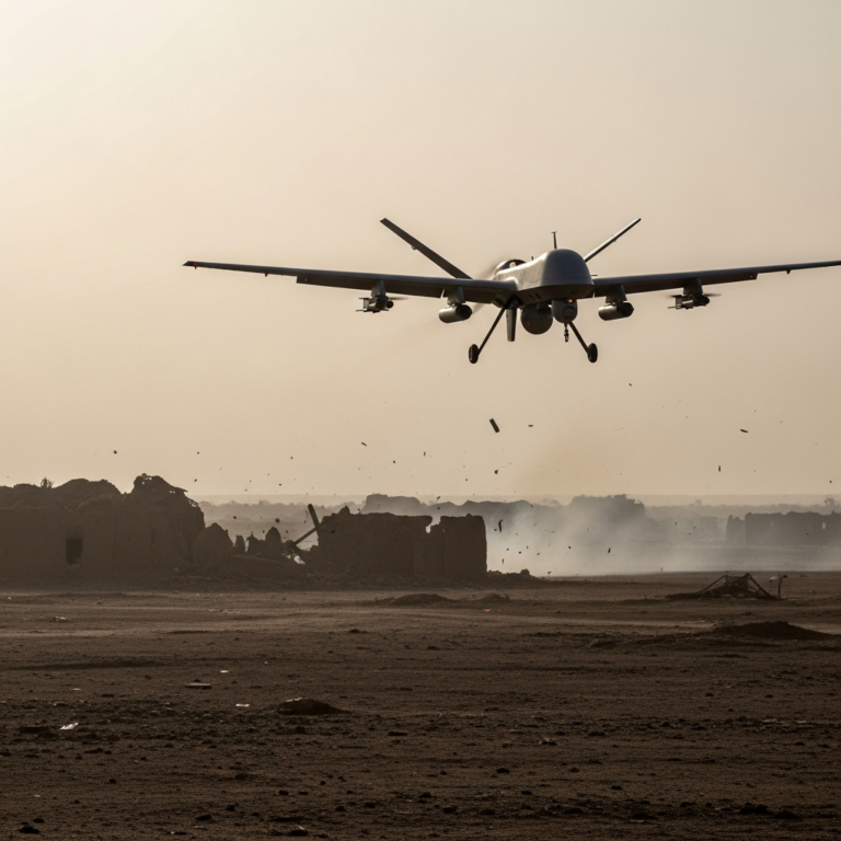 Illustration for: Drone Attack in Sudan's South Kordofan Kills Dozens