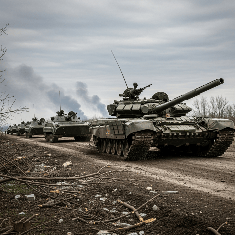 Illustration for: Russian Forces Claim Advances Against Ukraine