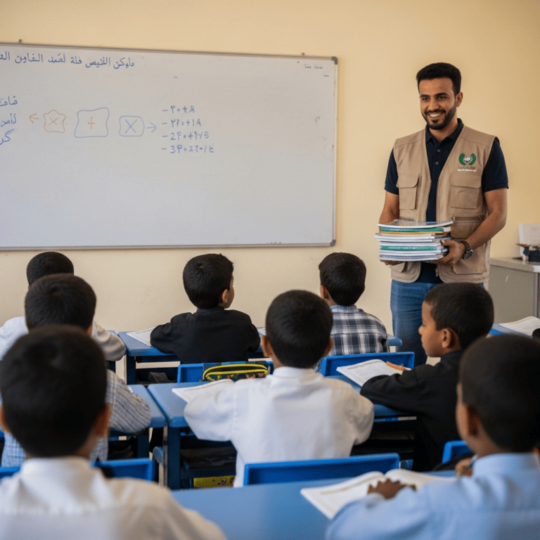 Illustration for: Saudi Support for Yemen's Education Sector