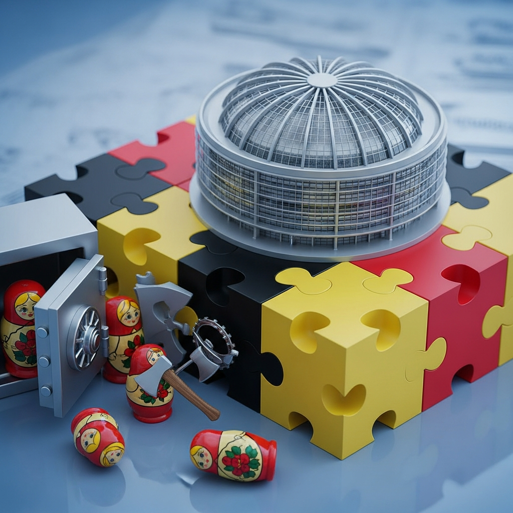 Illustration for: Belgium's Unified Stance on Russian Asset Confiscation
