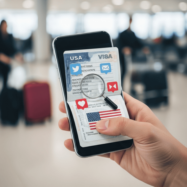 Illustration for: US Visa: Social Media Checks for Travelers