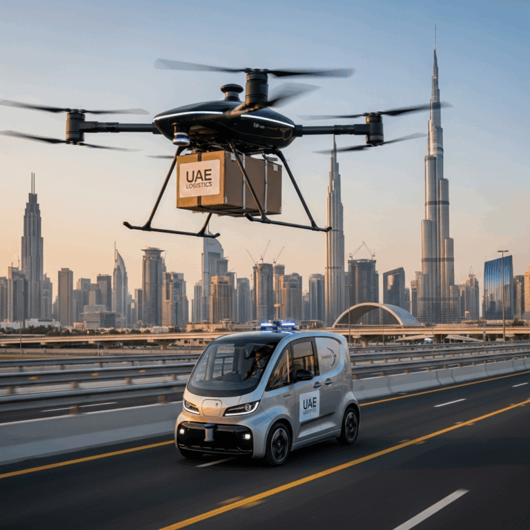 Illustration for: UAE Pioneers in Autonomous Logistics and Delivery