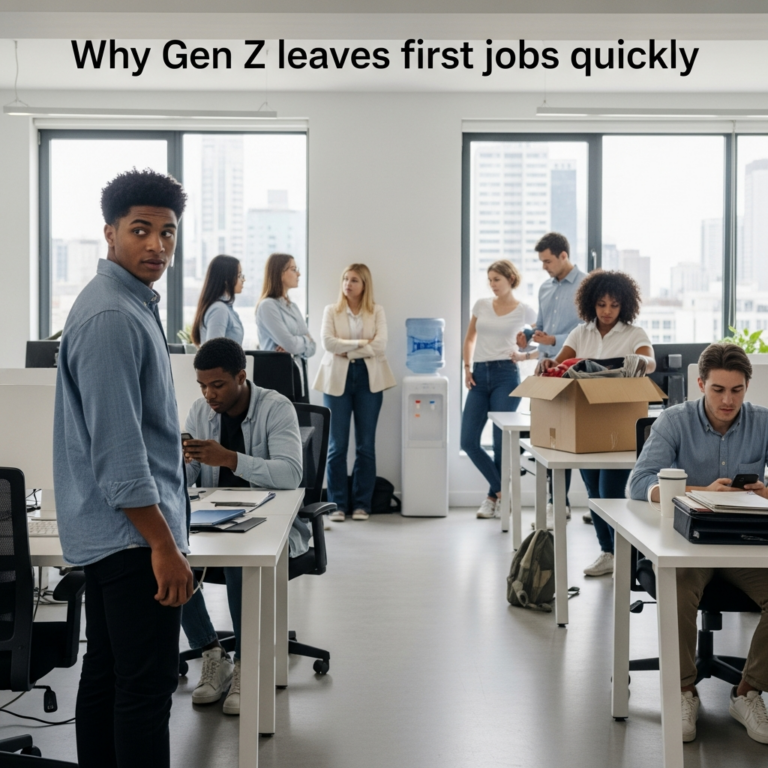 Illustration for: Why Gen Z Leaves First Jobs Quickly