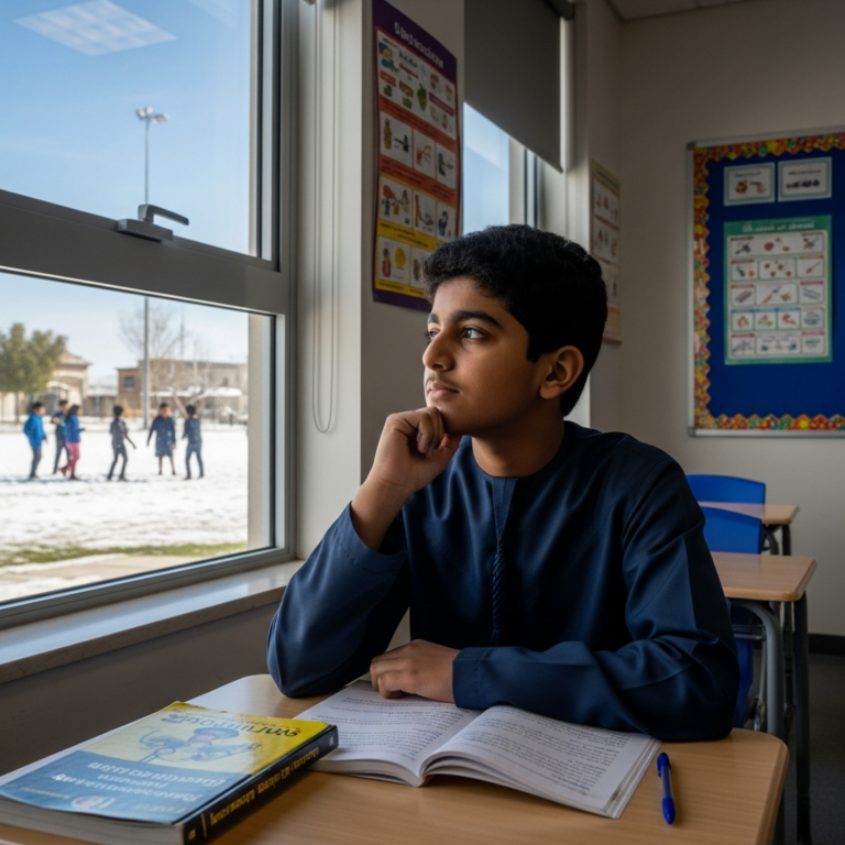 Illustration for: UAE Schools Advocate Balanced Winter Break for Students
