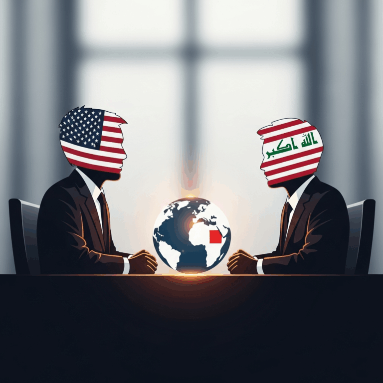 Illustration for: Iraq and US Discuss Bilateral Relations