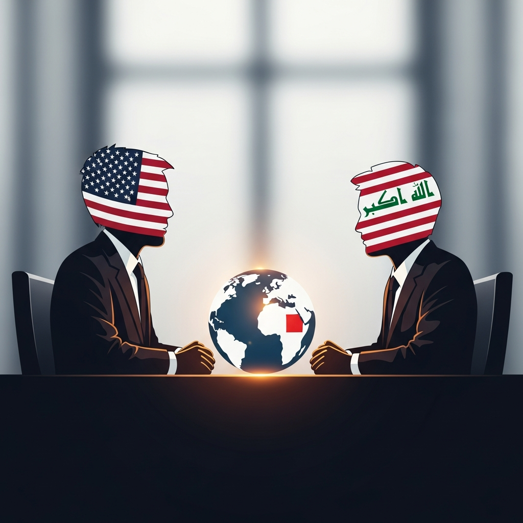 Illustration for: Iraq and US Discuss Bilateral Relations