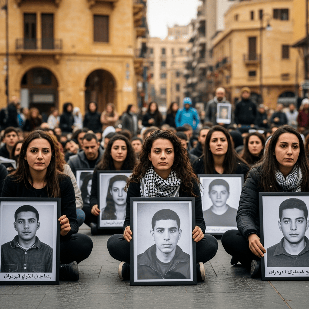 Illustration for: Sit-in in Beirut for Lebanese Prisoners