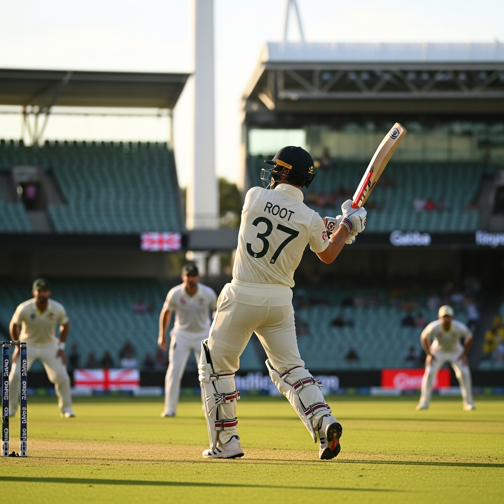 Illustration for: Joe Root's Maiden Ashes Century Shines in Brisbane