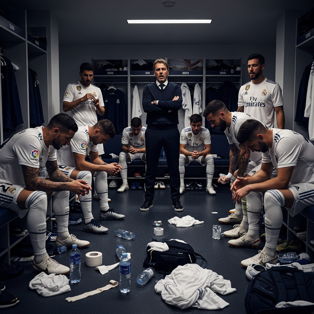 Illustration for: Turmoil in Real Madrid's Locker Room After Defeat