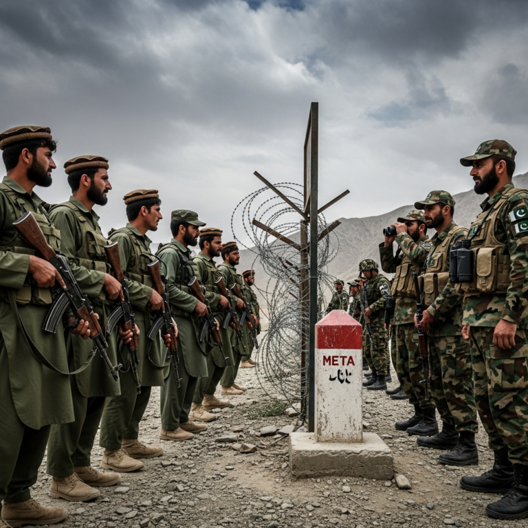Illustration for: Border Tensions Rise Between Afghanistan and Pakistan