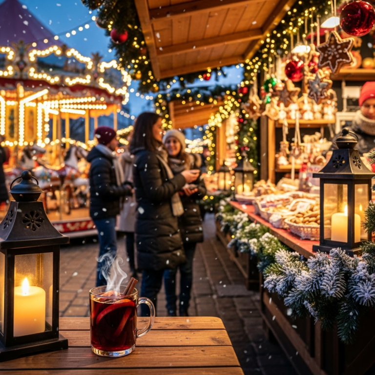 Illustration for: Explore Europe's Magical Christmas Markets
