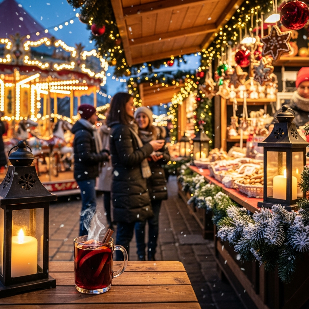 Illustration for: Explore Europe's Magical Christmas Markets