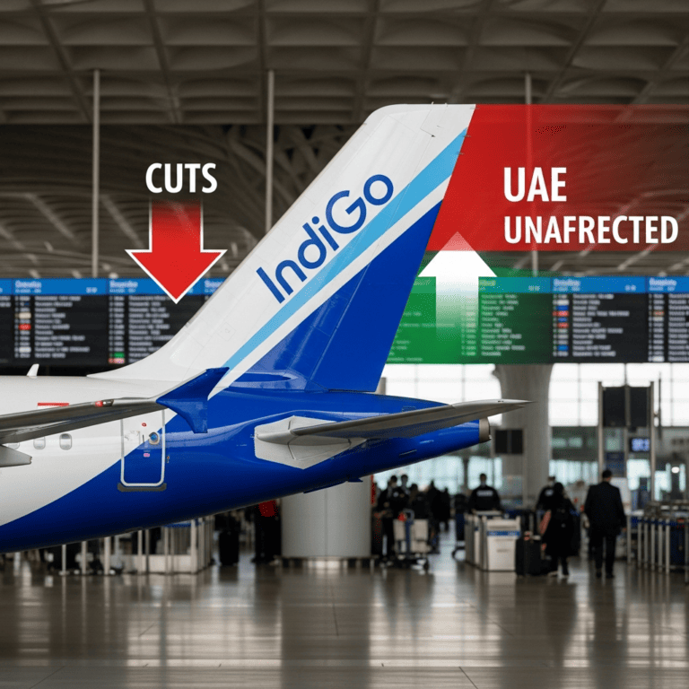 Illustration for: IndiGo Cuts Domestic Flights, UAE Routes Unaffected