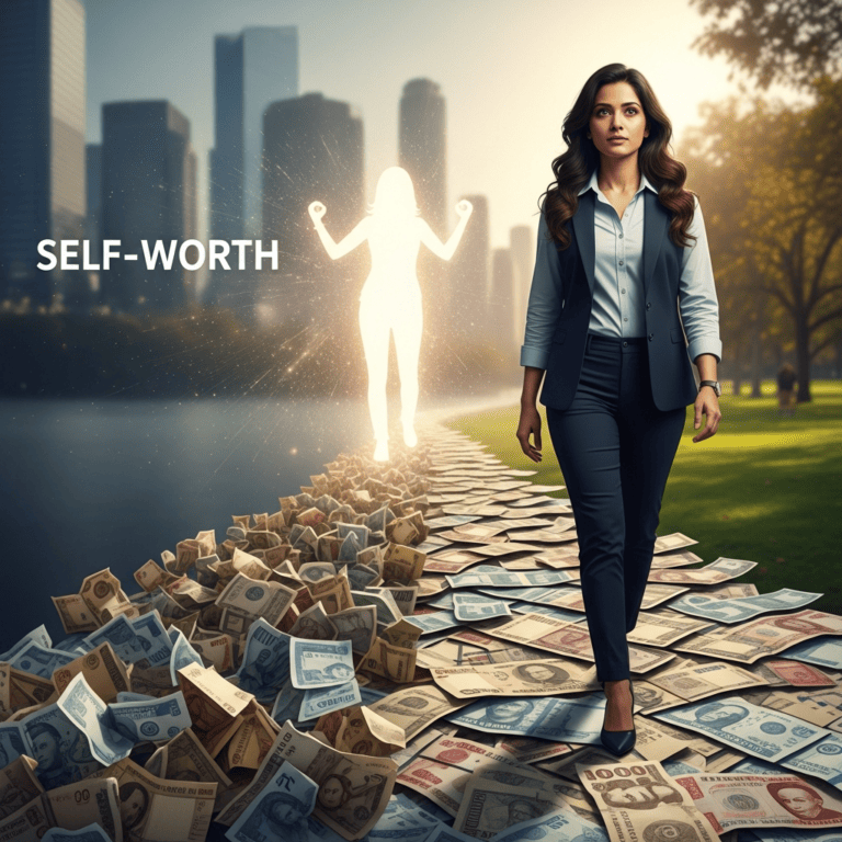 Illustration for: Meghna Dixit's Journey with Money and Self-Worth