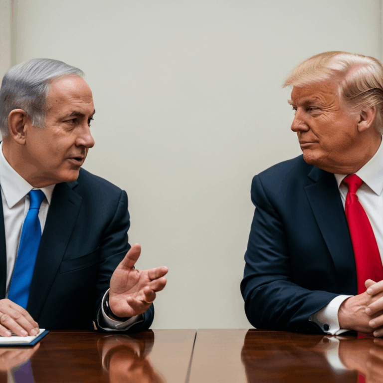 Illustration for: Netanyahu and Trump Discuss Future Meeting