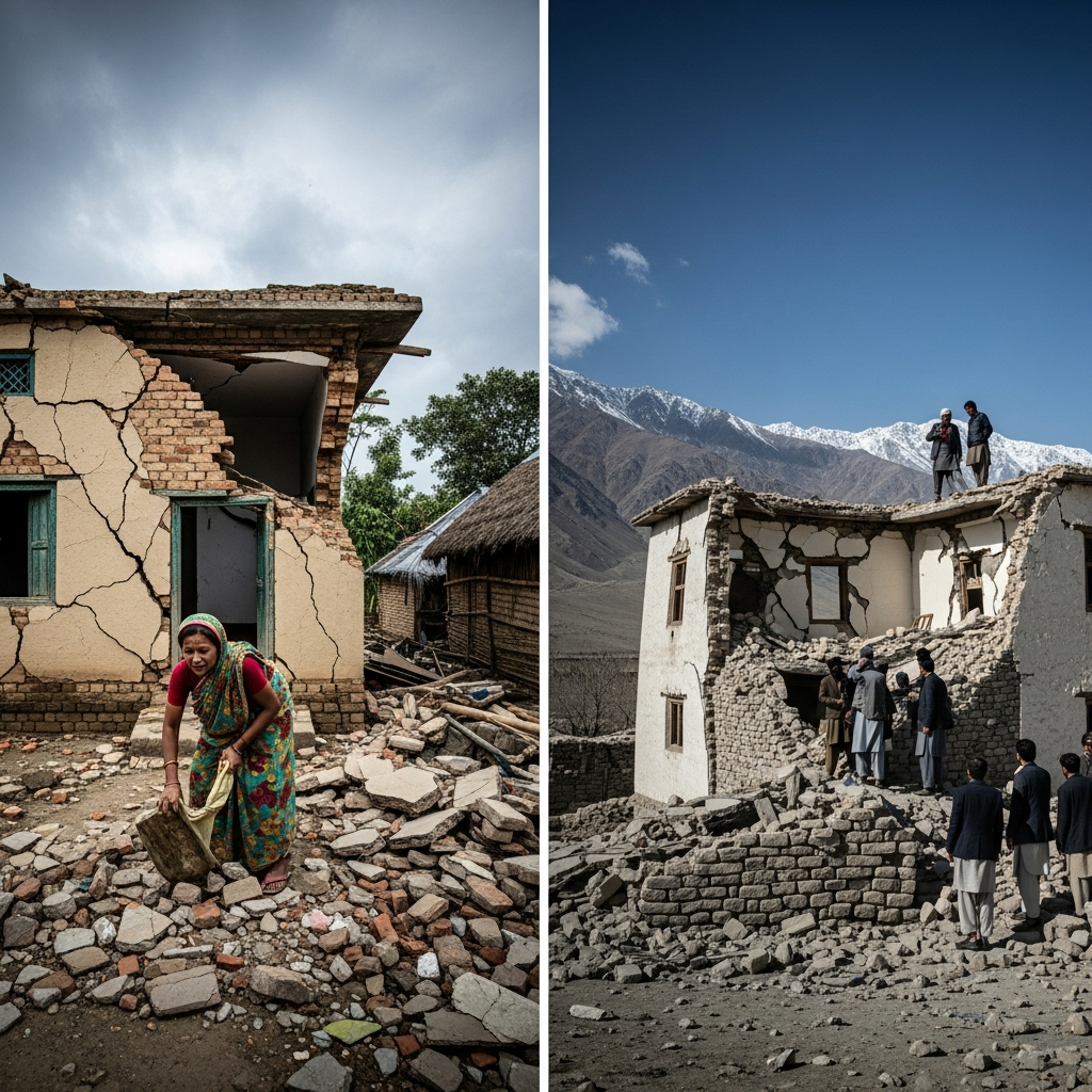 Illustration for: Bangladesh and Afghanistan Hit by 4.1 Magnitude Quakes