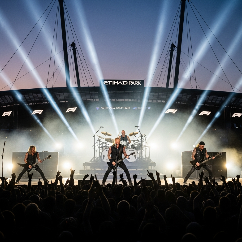 Illustration for: Metallica Rocks Etihad Park at F1 Concert