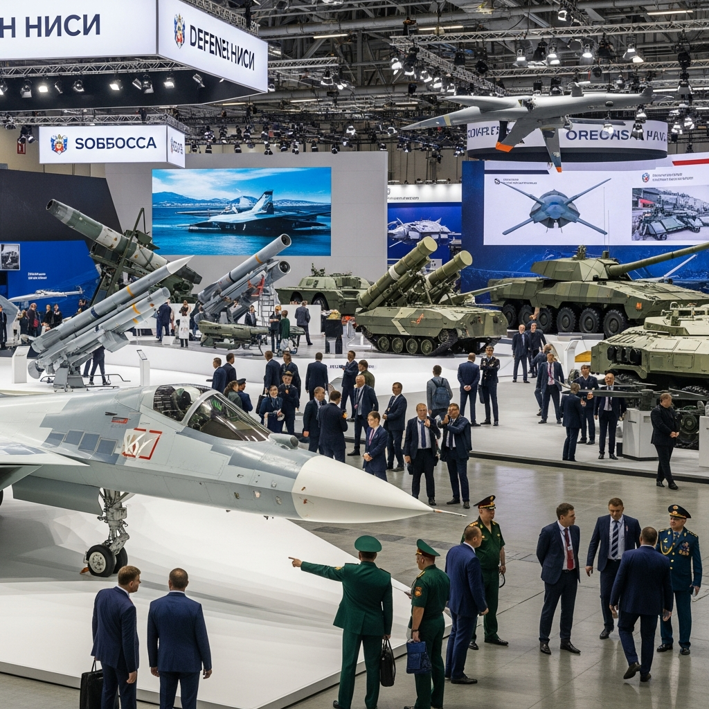 Illustration for: Russia Showcases Defense Tech at Major Exhibition