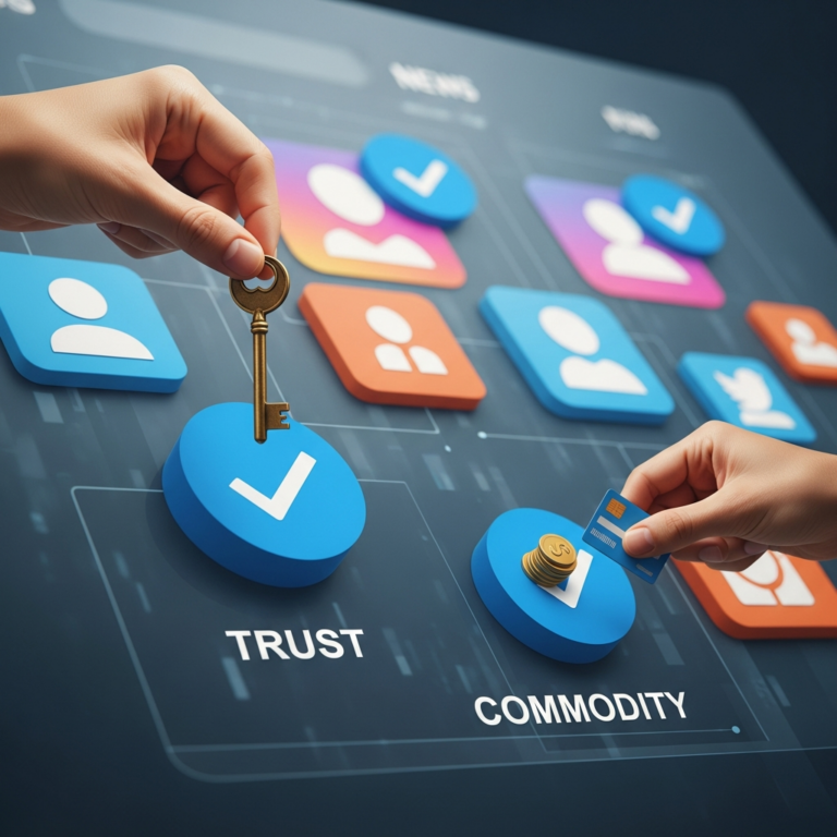 Illustration for: Social Media Verification: Trust or Commodity?