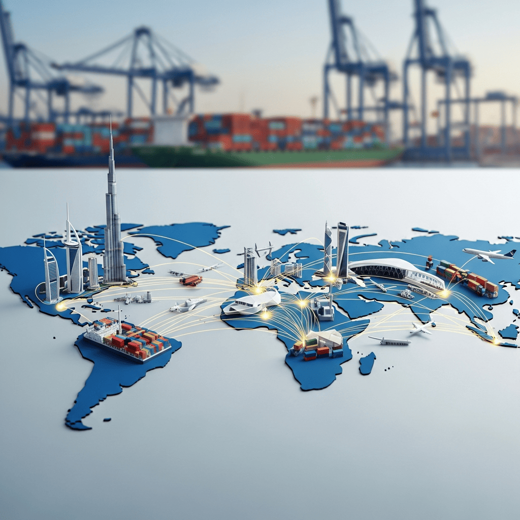 Illustration for: Dubai Expands Global Trade Reach in 2025