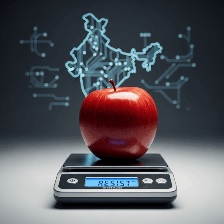 Illustration for: Apple Resists India's Cyber Safety App Mandate