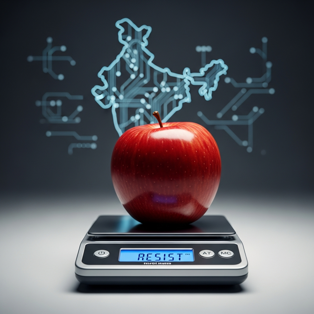 Illustration for: Apple Resists India's Cyber Safety App Mandate