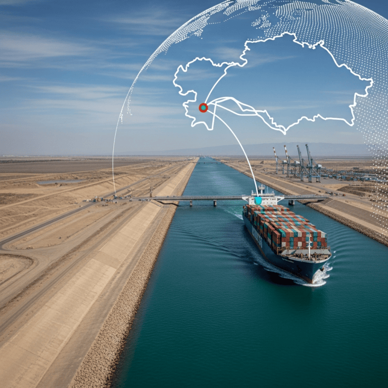 Illustration for: Iran Ready to Connect Kazakhstan to Global Waters