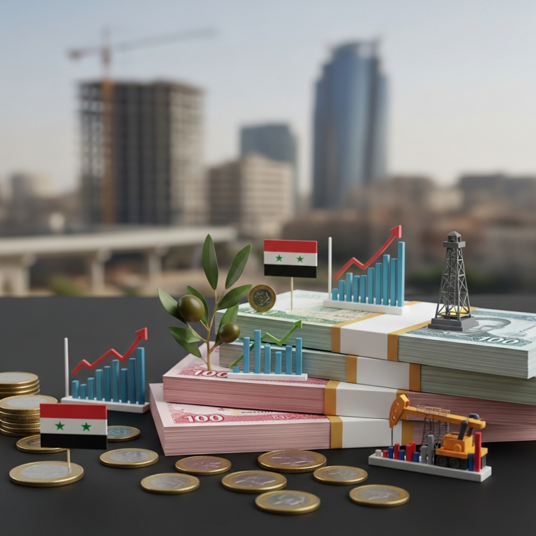 Illustration for: Syrian Economy Growth and Currency Developments