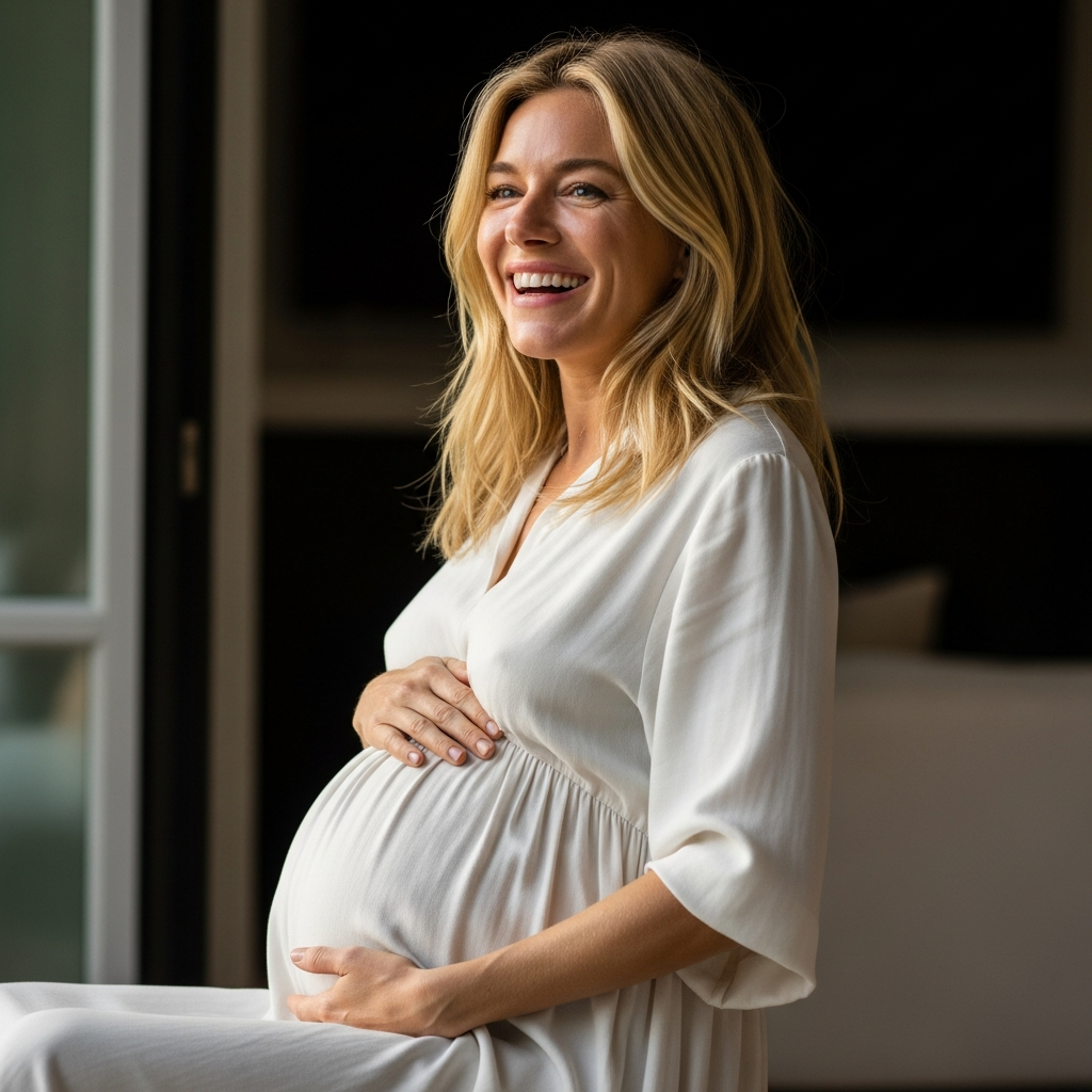 Illustration for: Sienna Miller's Joyful Pregnancy Reveal