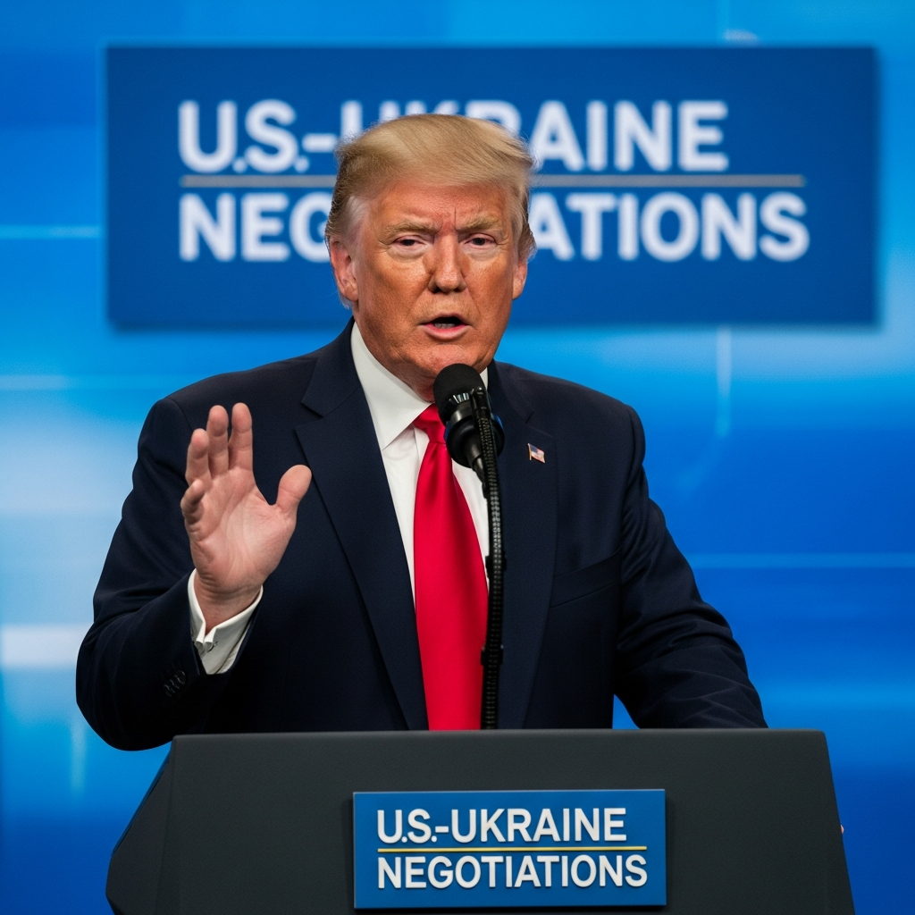 Illustration for: Trump Talks on US-Ukraine Negotiations