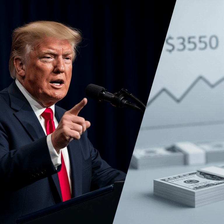 Illustration for: Trump Criticizes Biden's $350 Billion Spending