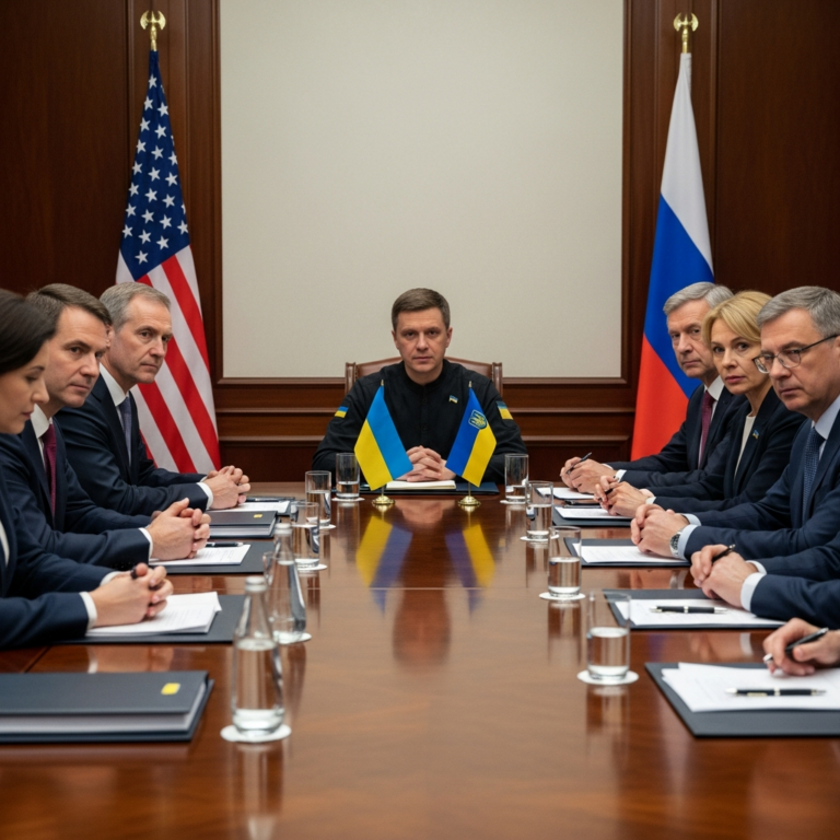 Illustration for: US Negotiations with Ukraine and Russia
