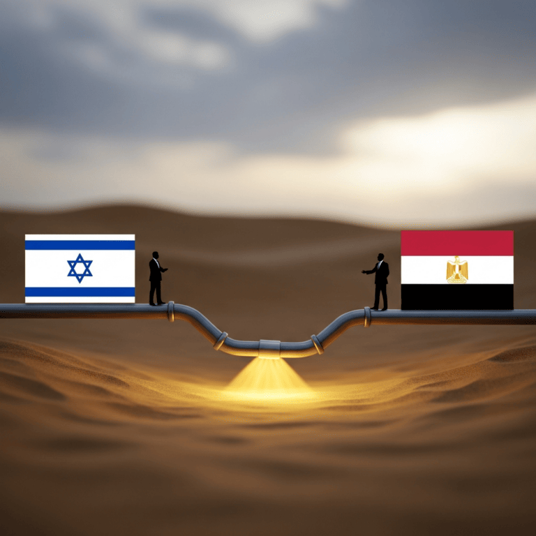 Illustration for: Israel-Egypt Gas Deal and Diplomatic Tensions