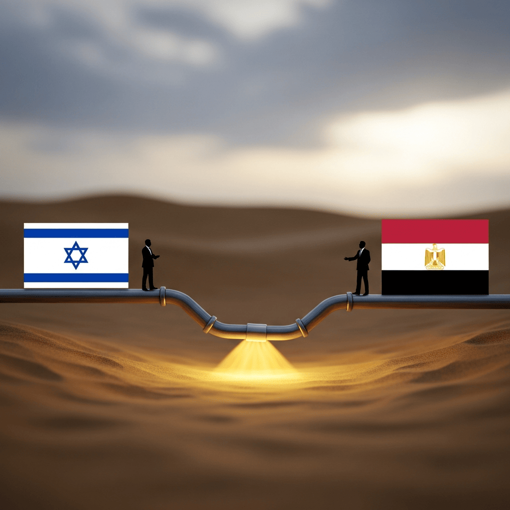 Illustration for: Israel-Egypt Gas Deal and Diplomatic Tensions