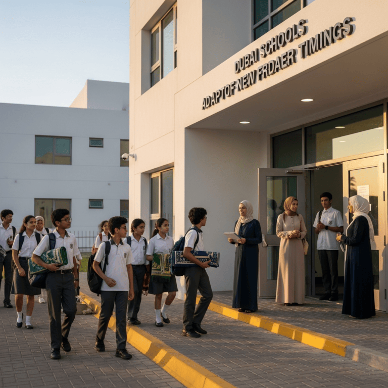 Illustration for: Dubai Schools Adapt to New Friday Prayer Timings