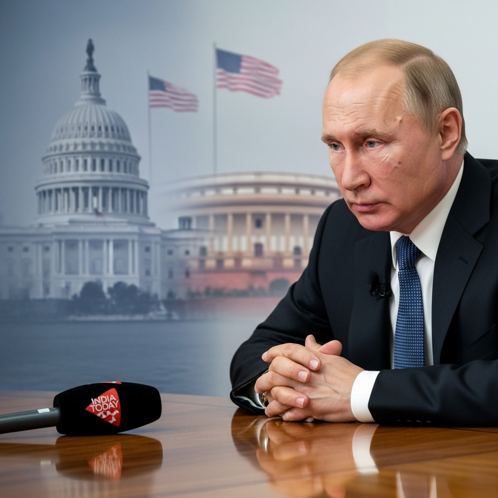Illustration for: Putin Discusses US Proposals in India Today Interview