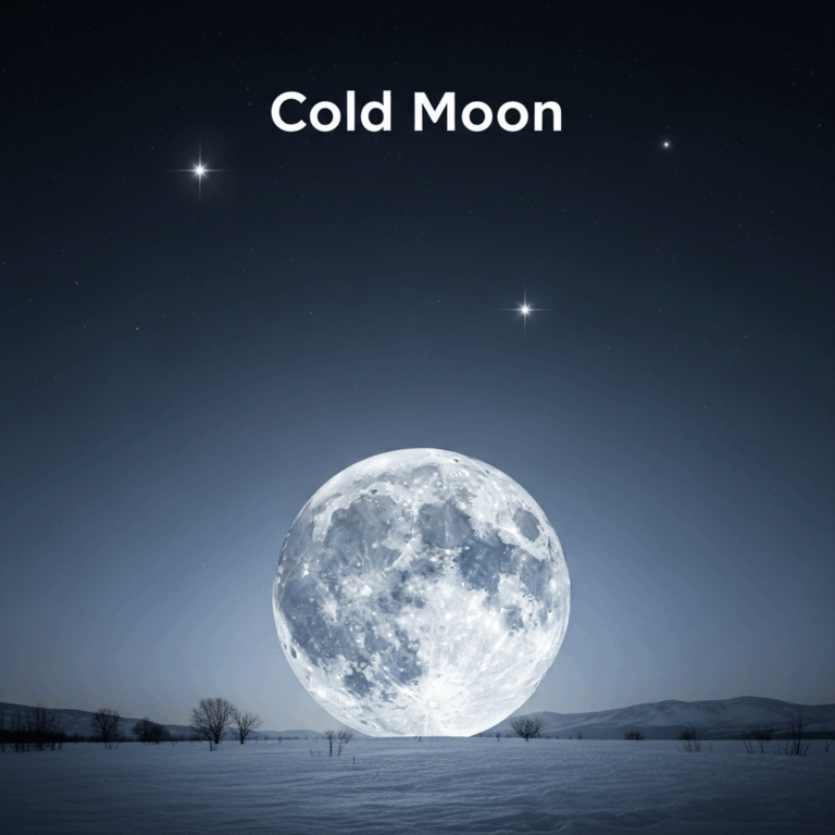 Illustration for: Cold Moon: A Unique Celestial Event