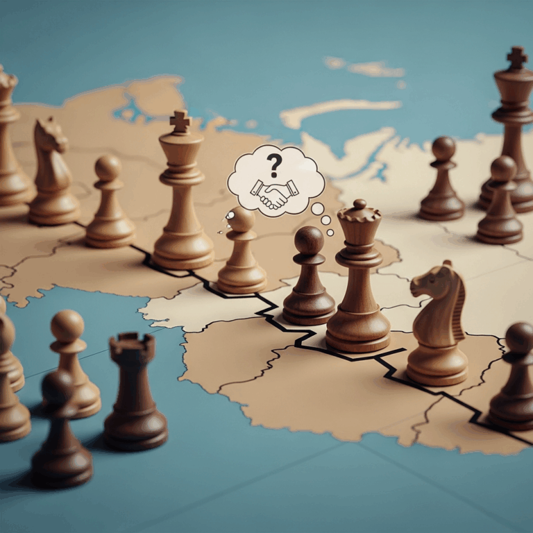 Illustration for: Russia and Ukraine Discuss Land Exchange Possibility