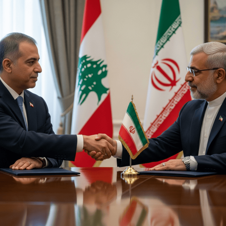 Illustration for: Lebanese-Iranian Diplomatic Exchange on Relations