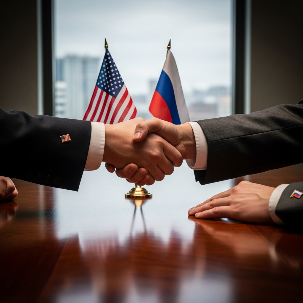 Illustration for: US-Russia Talks on Ukraine Settlement