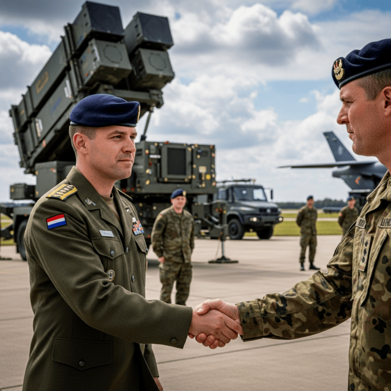 Illustration for: NATO Air Defense Mission Transfers to Dutch Forces