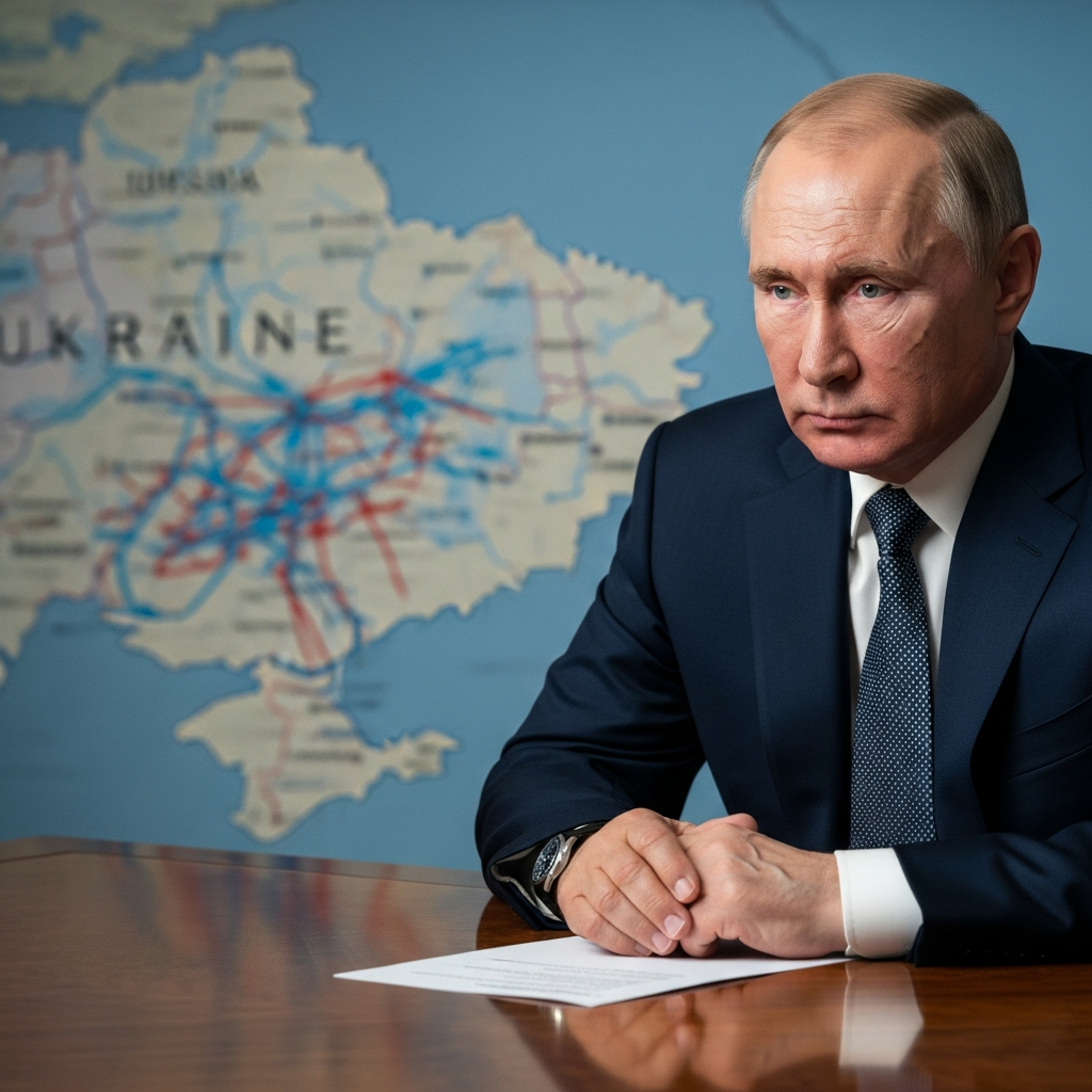 Illustration for: Putin Discusses Forces and Operations in Ukraine