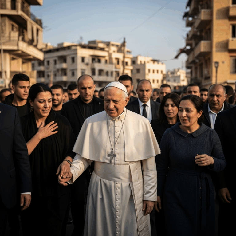 Illustration for: Pope Leo XIV Brings Hope to Lebanon Amid Crisis