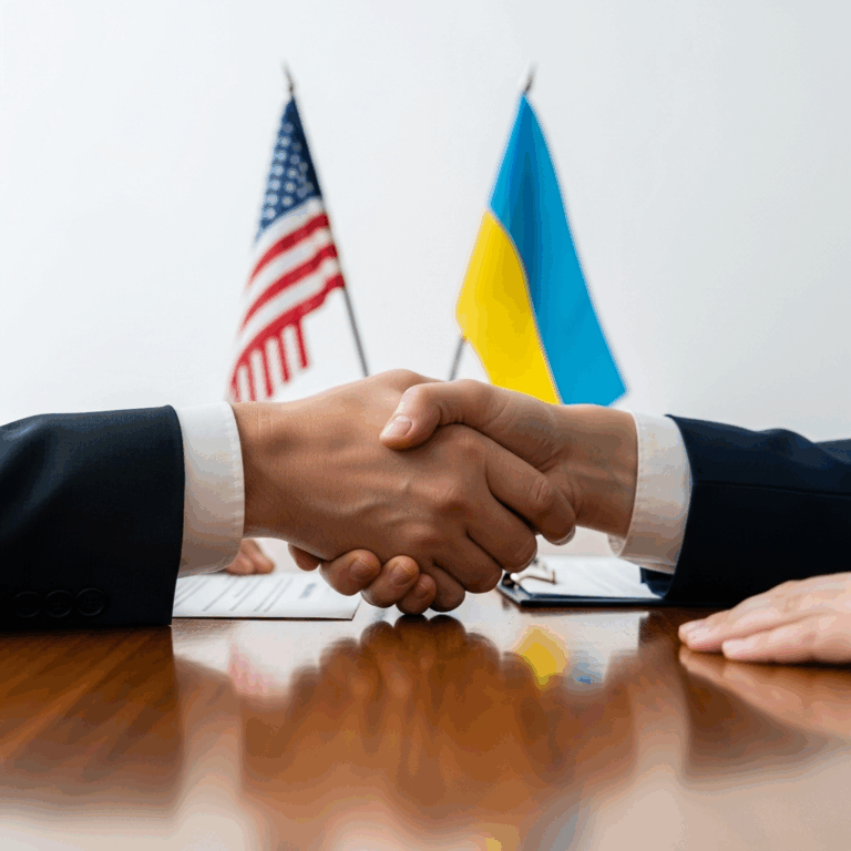 Illustration for: US and Ukraine Hold Peace Talks
