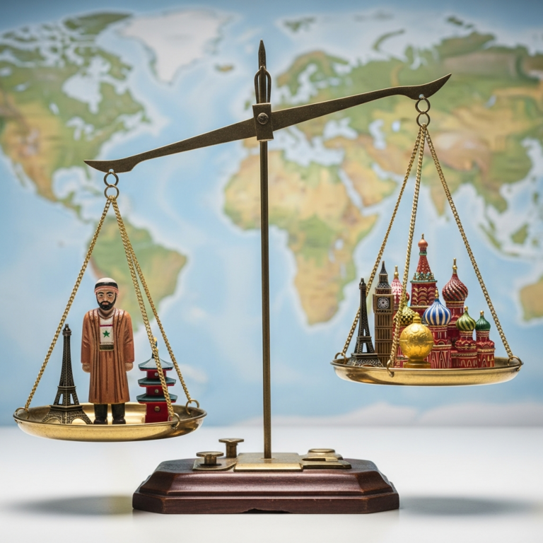 Illustration for: Syria's Balanced International Relations