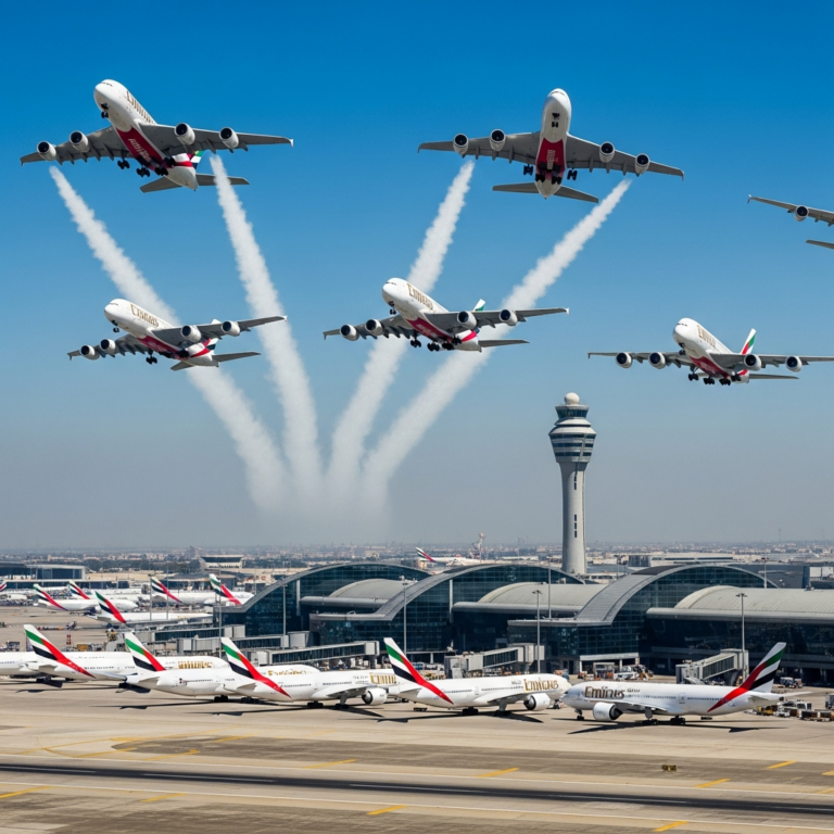 Illustration for: Emirates Expands Fleet to Over 300 Aircraft