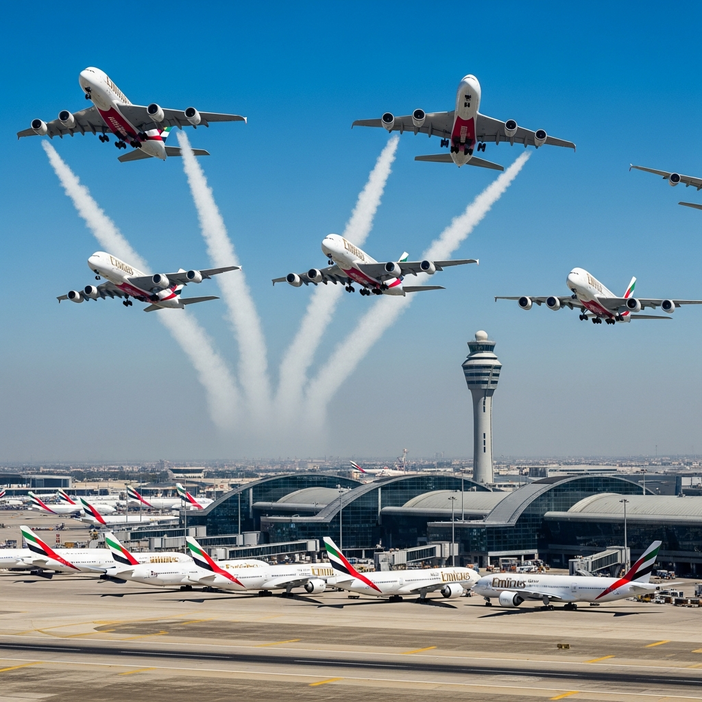 Illustration for: Emirates Expands Fleet to Over 300 Aircraft