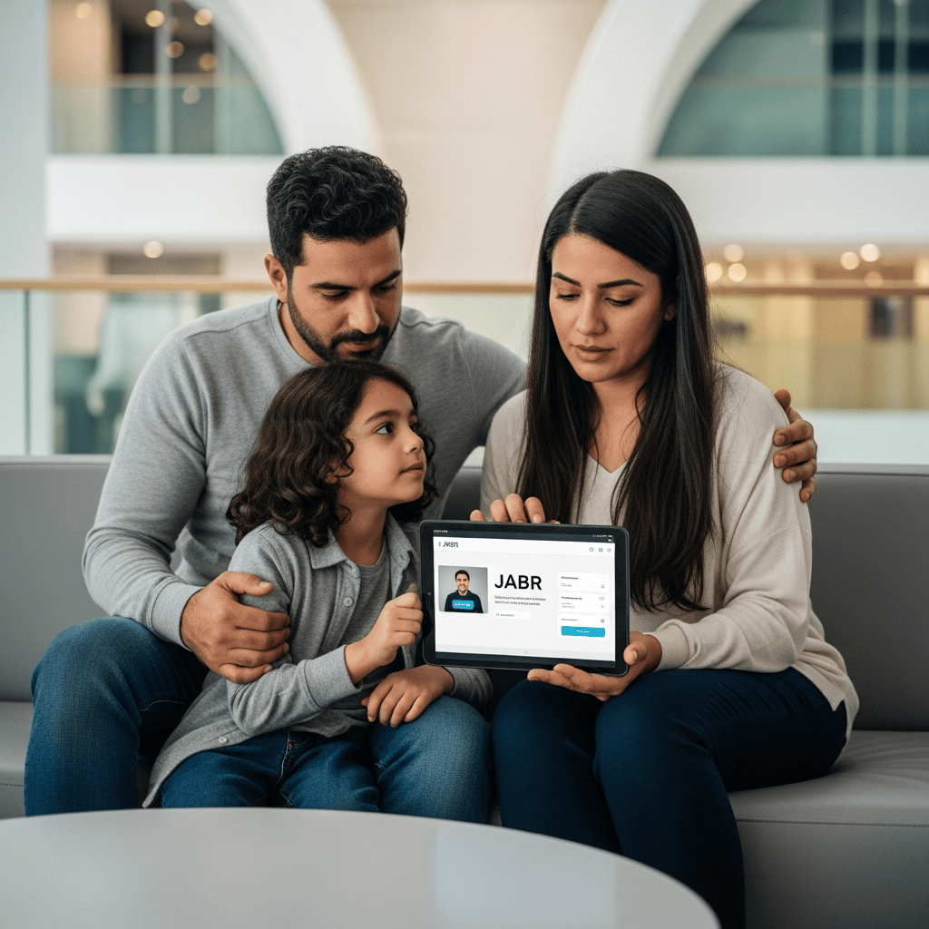 Illustration for: Dubai's Jabr Platform Eases Family Burden After Loss
