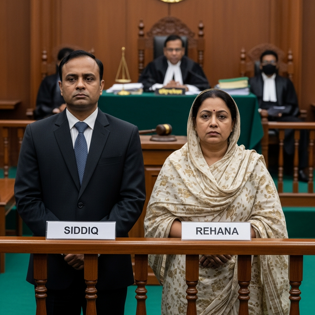 Illustration for: Bangladesh Court Sentences Rehana and Siddiq