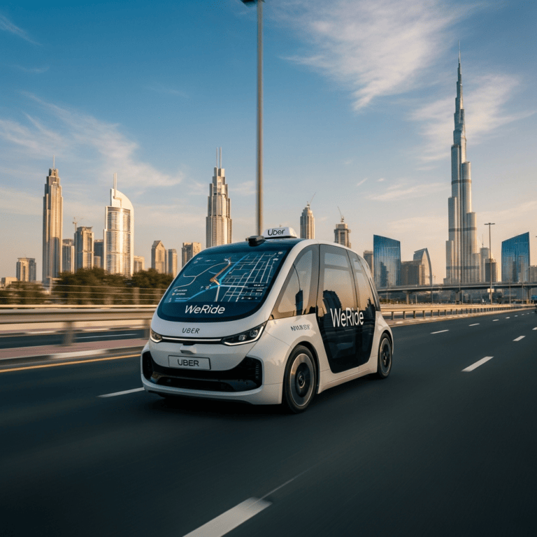 Illustration for: WeRide Robotaxi Now on Uber in Dubai